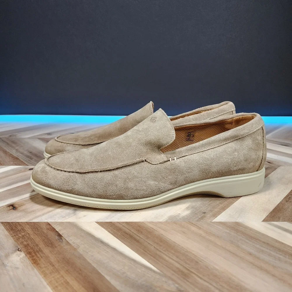 Amberjack The Loafer Made in Portugal Tundra Beige Slip On Comfort Shoes Mens 13